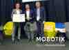 The Mobotix team collect their award in Frankfurt
