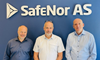 Fra venstre: Geir Ruud (daglig leder Equipnor AS), Rune Andresen (daglig leder SafeNor AS), Walter Øverland (konserndirektør NFM Group)