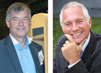 Bo Kulhanek,th och Bo Kastensson, tv tillträder som verkställande direktör respektive styrelseordförande i Axema Passagekontroll AB.