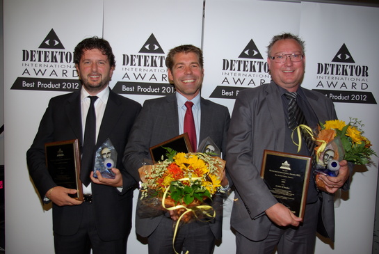 The winners: Rafael de Astis from Cias, Björn Adméus from Sony and Robert Jansson from HID.