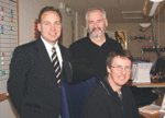 Frv. Johan Eklund, TAC Informationssystem, Anders Kjellberg og Åke Härstedt fra Malmö Stads Larmcentral.