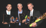 Steve Ham från Suprema, Fredrik Thor från Axis och Yngve Wold från Idteq fick alla ta emot förstapriser på Detektor International Awards under onsdagskvällen.