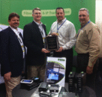 (Left to right) :  Jeffrey S. Smith and Joseph Frank, OT Systems; Chris Lanier and Conrad Hartwig, LRG