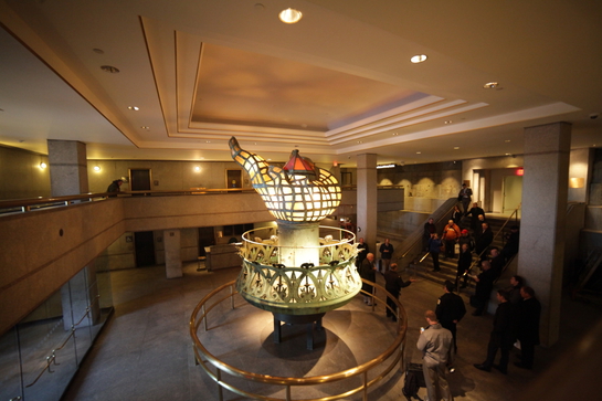 The original torch inside the museum