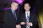 Sean Taylor receiving the IFSEC award