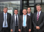 Rainer Bernhardt (General Manager, Videor Technical), Hardy Mehl (Leiter Marketing, Basler), Frank Mass (Key Account Manager, Basler), Gerrit Schreiber (Produktmanager, Basler), Michael Haas (General Manager, Videor Technical)