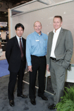 Fra venstre; Matt Soga, Senior General Manager, B&P Marketing Division, B2B Solutions Business Group, Sony Corporation; Gert van Iperen, Executive Vice President vid Bosch Security Systems og Ray Mauritsson, daglig leder for Axis Communications.
