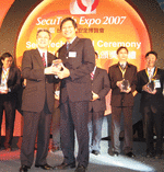 Jack Watt, Videotec HK MD receiving the SecuTech award