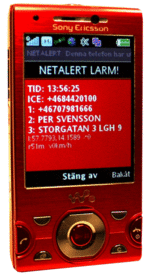 NetAlert visar larm.