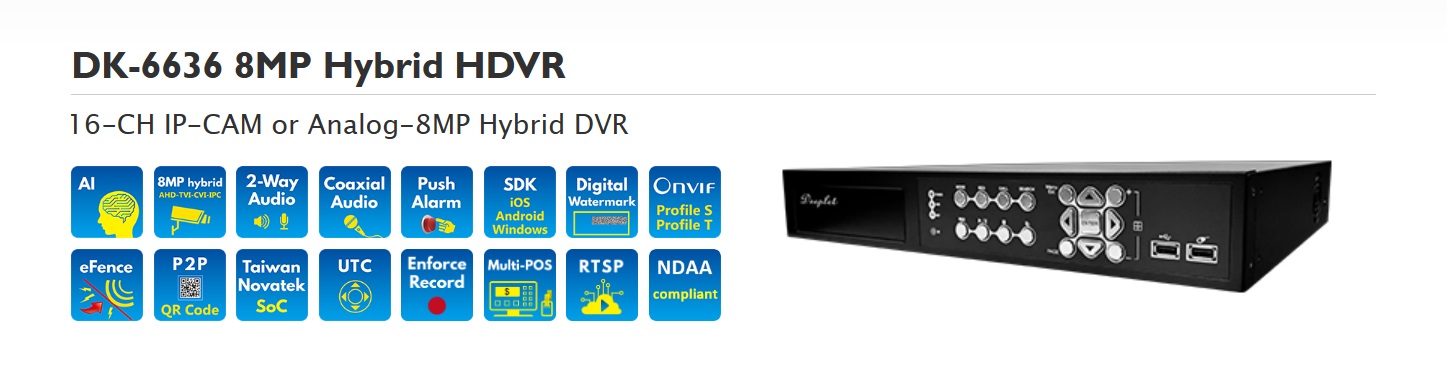 Deeplet 8MP hybrid HDVR designed for business | SecurityWorldMarket.com