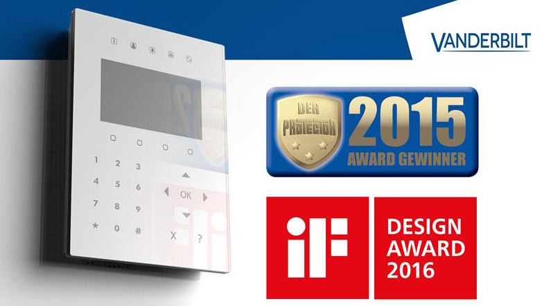 Vanderbilts SPC-betjeningspanel Kompakt fik allerede i 2015 en pris af fagbladet Protector. Nu har produktet også fået udmærkelsen IF Design Award.