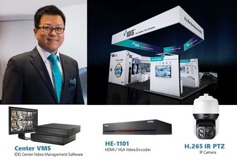 The figure on the upper left is Mr James Min, Managing Director, Idis Europe.