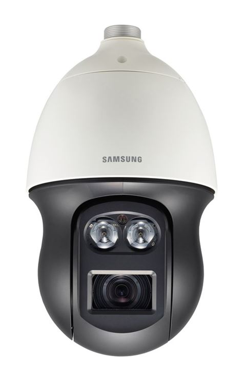 H.265 Samsung Wisenet PNP-9200RH dome med 20x optisk zoom och en IR- längd på upp till 200 meter. 