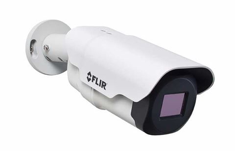 The Flir FB-Series O thermal security camera features a thermal imaging sensor that detects potential intruders in total darkness.
