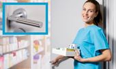 Doctors, nurses and other professionals, as well as admin staff, practice managers, security guards and cleaning teams, come and go with their own PINs.