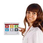 För att hantera det kombinerade kallelsesignal- och vårdsystemet krävs ingen tidigare IT-vana. Det fungerar ungefär som en iPad eller smartphone.
