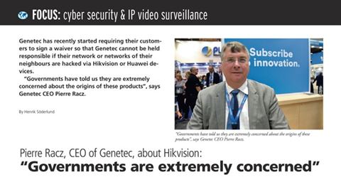 Pierre Racz, CEO of Genetec was interviewed by Detektor International 1/2007. His claims in that interview ( also published on Securityworldhotel.com) are the target for the heavy criticism in the open letter, written by Keen Yao, the VP of Hikvision International Business Center.