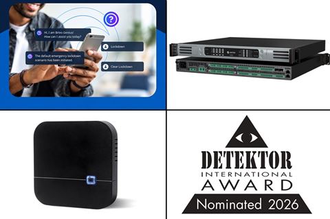 Brivo Genius Mobile Agent, VAIA från Zenitel och Fusion från Aritech är de tre nominerade lösningarna inom IoT & Security Solutions.