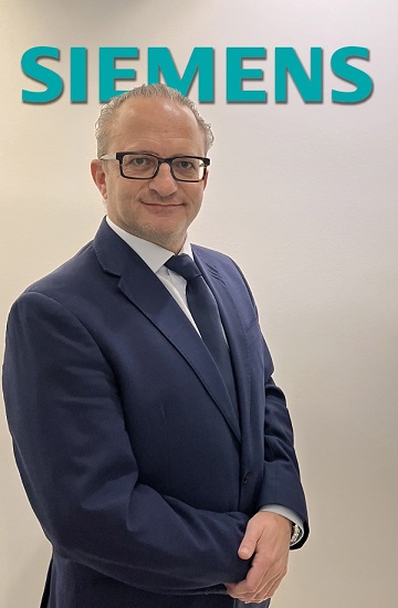 Marios Malone takes up his new role at Siemens