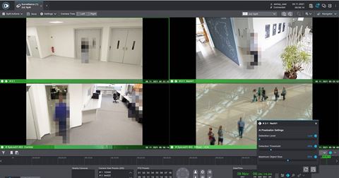 With the AI pixelation function from Dallmeier, objects can be automatically pixelated.