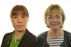 Justitieutskottets vice ordförande Annika Hirvonen (mp) och justitieutskottets ordförande Beatrice Ask (m) (foto: Riksdagsförvaltiningen)