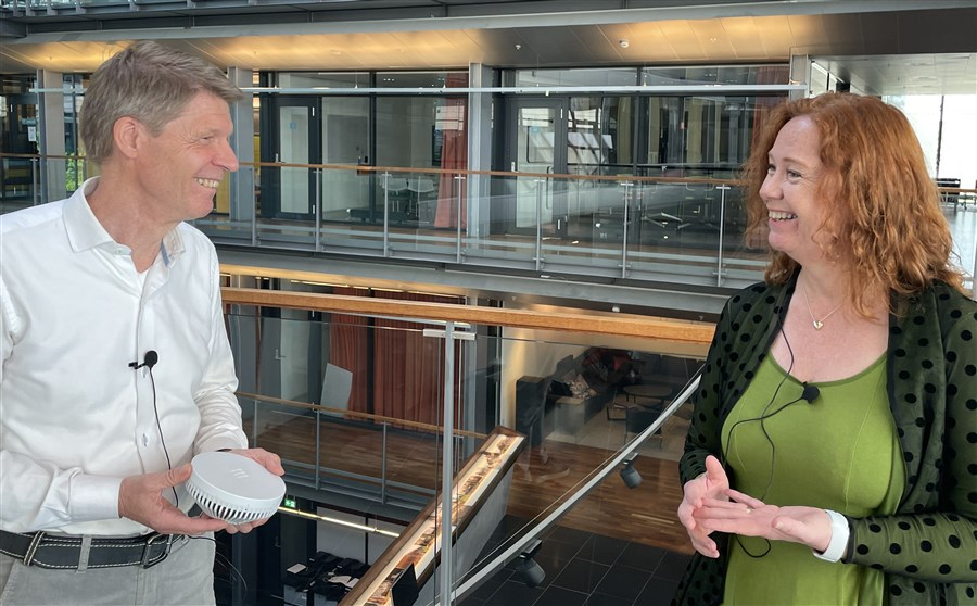Stian Solberg, teknologidirektør for Ericsson i Norge og Ingeborg Øfsthus, teknologidirektør i Telenor Norge lover 5G-nett som vil drive digitaliseringen i Norge.