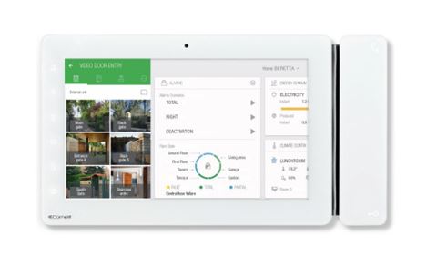 The Maxi Android door entry solution features high-end technology in a 7-inch tablet-style panoramic monitor.