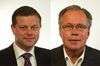 Moderaterna Jonas Jacobsson Gjörtler, ledamot i Finansutskottet, och Thomas Finnborg, ledamot i Civilutskottet.