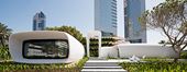 Verdens første kontorbygning lavet af en 3D-printer har for nylig slået dørene op i Dubai. Teknik fra Siemens står for bygningens adgangs- og overvågningssystemer, som er integreret i bygningens centrale platform for bygningsautomation.  Photo: Dubai Future Foundation Reference No: IM2016060782BTEN