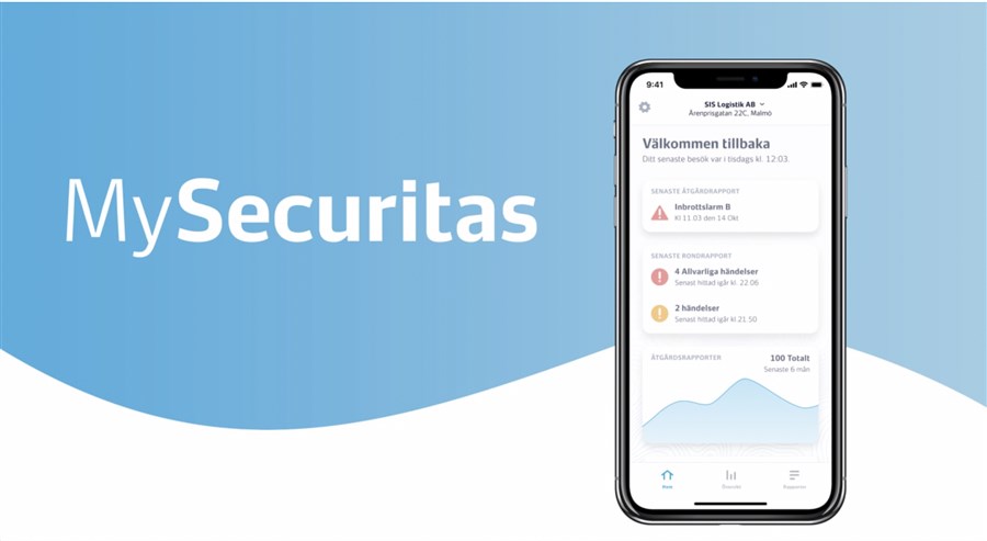 Securitas lanserar nu appen MySecuritas för att lättare kunna kommunicera med kunderna. 