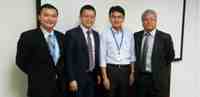 Left to right: Incoming President David Liu, EVP Steve Ma, Outgoing President Harry Hu, and Vice  Chairman Eddy Lan