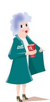 Omregnes et svind på 1,2 pct. til kroner i dansk dagligvarehandel, betyder det, at branchen samlet set lider et tab på 1,3 mia. kr. årligt ud af en omsætning på 111 mia. kr. Tegning: Göran Blomé.