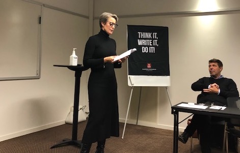Det ska bli spännande att exempelvis föra diskussioner med Säkerhetsföretagen och se vad vi gemensamt kan åstadkomma, förklarade Jeanette Lesslie Wikström när hon talade på gårdagens SNOS-möte.