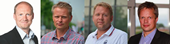 Jörgen Söderlund (G4S),Tom Vetterlein (Stanley Security), Gottfrid Seidevall (Bravida Security) och Anders Geeber (Securitas). 