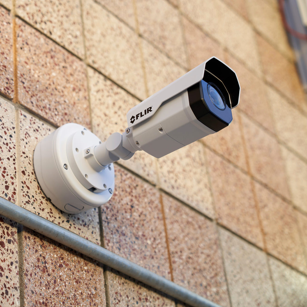Wall mounted FLIR camera.