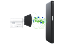 Med hjälp av iLOQ NFC förvandlas telefonen till en nyckel utan att cylindern kräver extern strömkälla, såsom batterier eller strömkabel. 