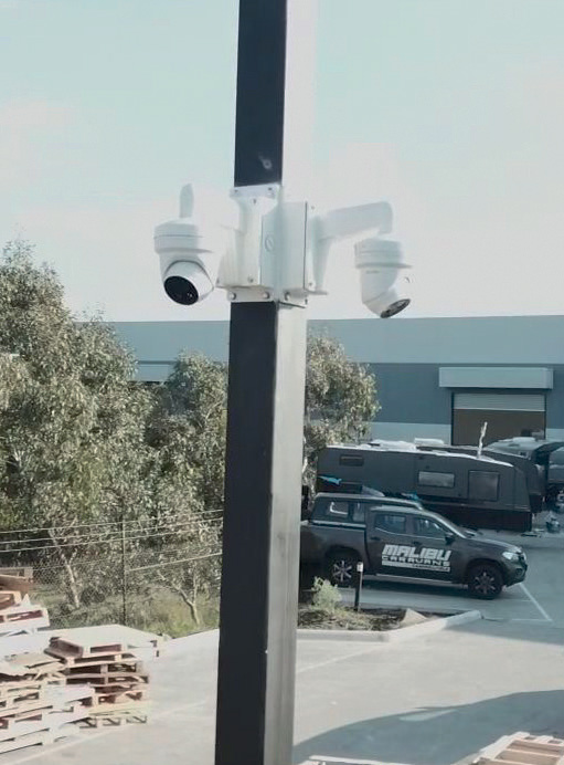 Ten 4K-resolution Acusense Live Guard cameras are installed around the property. 