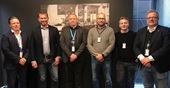 Fra venstre: Lars Erik Finne, director M&A, Ahlsell, Knut Klefsås, salgssjef Elektro region Øst, Ahlsell, Bjørn Lohne, teknisk direktør Securitas, Arild Mejlbo Avdelingssjef produkt Securitas, Mats Syverstad KAM Securitas, og Roy Tuhus, direktør retail Securitas.