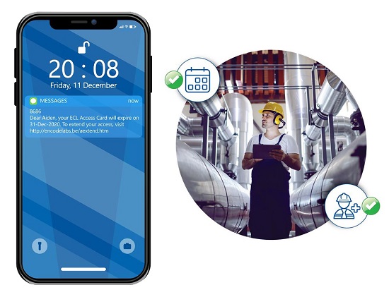The Workforce Notifier plug-in sends e-mails or SMS text messages to employees and contractors to alert them they are in danger of being locked out of a site because their access control card credentials have expired.