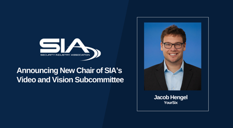 Jacob Hengel becomes the new chair of the SIA Video and Vision subcommittee Image courtesy of the SIA