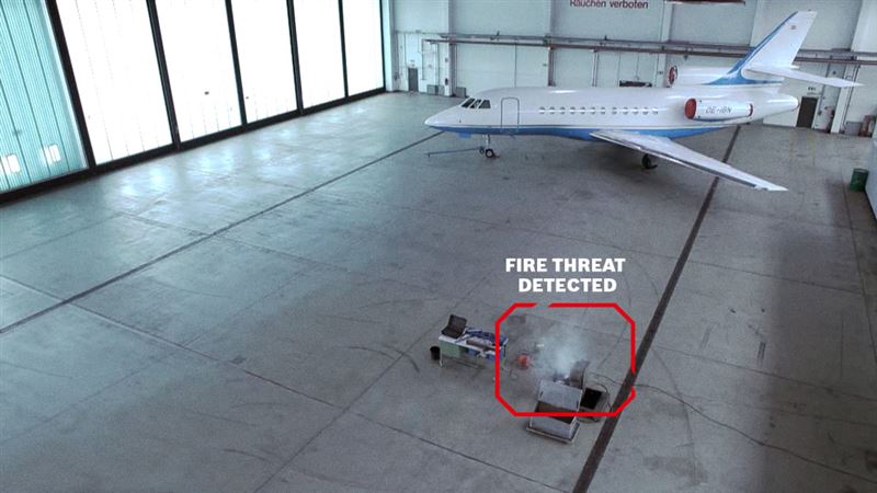 Med Aviotec från Bosch kan bränder upptäckas tidigt via intelligenta kameror. Med Aviotec från Bosch kan bränder upptäckas tidigt via intelligenta kameror.