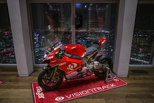 The striking new red, white and blue livery features the Yuasa logo on the bike’s belly pan and fairing and also on the rider’s leathers. The striking new red, white and blue livery features the Yuasa logo on the bike’s belly pan and fairing and also on the rider’s leathers.