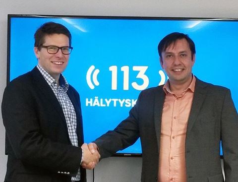 Petri Kokkonen, VD på Responda 113 och Richard Radomski, partneransvarig på Mindmancer  ser stora fördelar med samarbetet. 