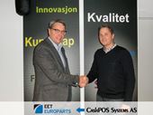 EET Europarts AS kjøper CashPos AS. Bjørn Berg (tv) og Runar Solberg (th)