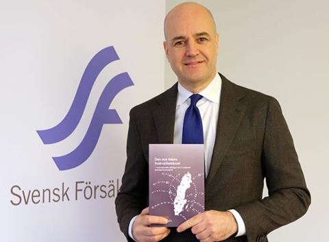  Före detta statsministern Fredrik Reinfeldt, ordförande för Trygghetskommissionen, talar på Säkerhetsdagen.