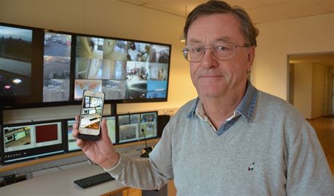 Lars Ehlin, vd på familjeföretaget Videonet, ser appen till tjänsten Citizeneyes som en trygghetsresurs för samhället.