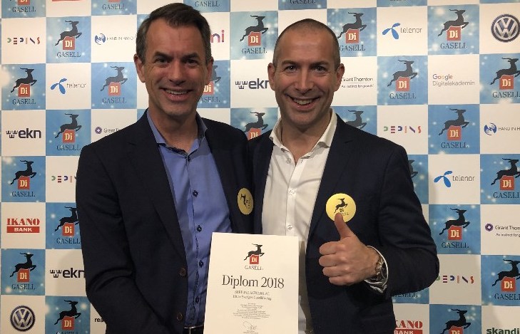 Pierre och Freddie Parrman kan ännu en gång inhösta en utmärkelse baserad på Serilines höga tillväxttakt. Bolaget kan numera titulera sig som Gasellföretag.