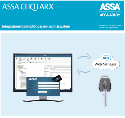 Cliq i ARX integrationslösning för passer- och låssystem.