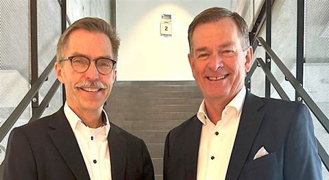 CEO Egil Jahren fra Data Equipment (tv) sammen med CEO Jan Søgaard fra Netsecurity.