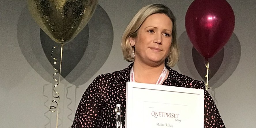 Årets Qnetprisvinnare Malin Ekbladh har målmedvetet verkat för ett modernt och samverkande säkerhetsarbete i de tre kommunerna Trelleborg, Vellinge och Skurup.